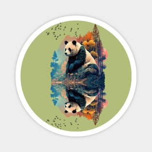 Panda Reflections Magnet